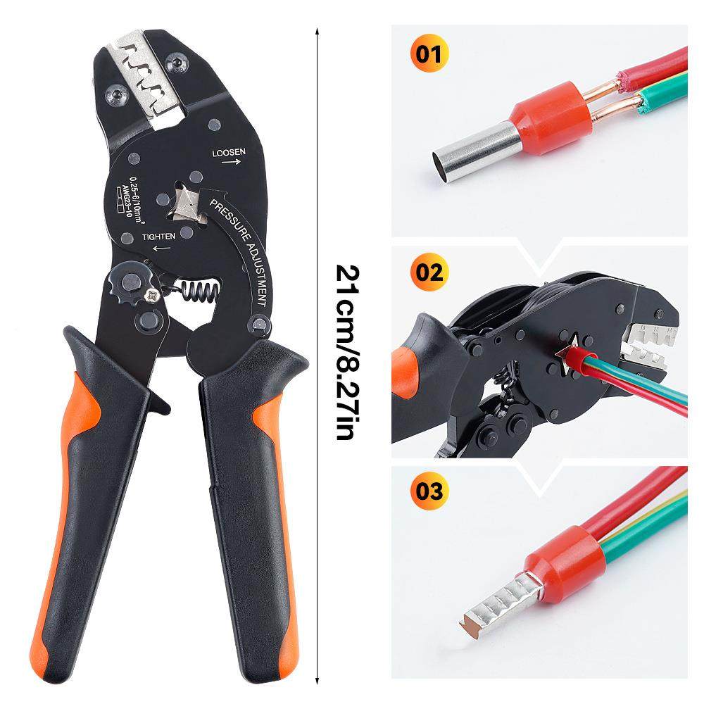 套二合一压能线钳多功棘轮线压钳282装管型端子压线钳裸端子压线,电子/电工,接线端子,淘宝优惠券,粉丝福利购,淘宝优惠卷
