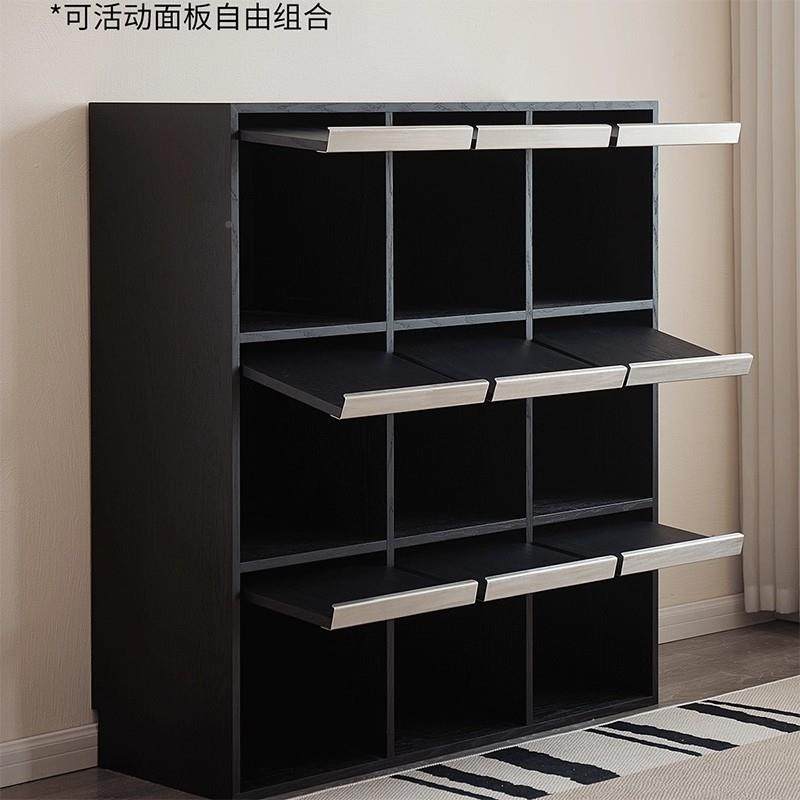 靠复古书柜落地斗柜储物柜体一墙合组柜上翻门收RLV纳柜子家用置