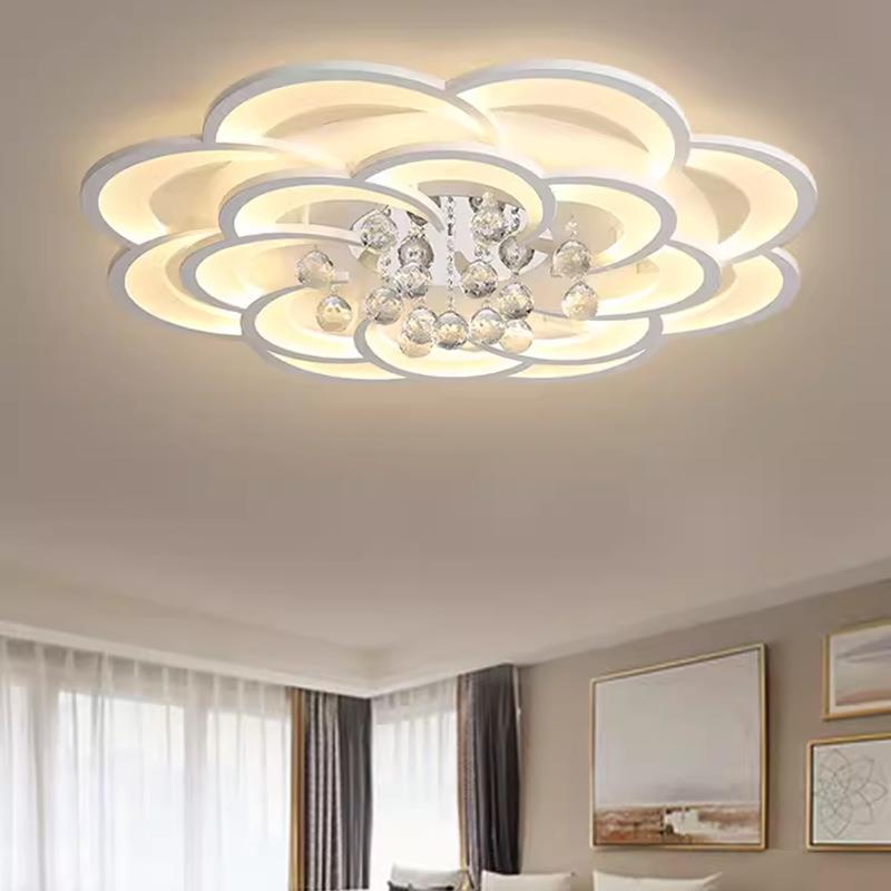 客厅大灯晶灯现代简约大卧气家用新轻奢灯具2024款圆132形室吸顶