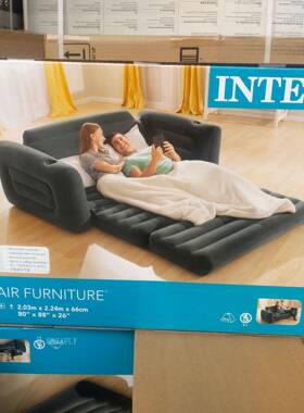 I豪华双人NTEX人6绒6沙552豪华双人懒充气沙发植沙发折叠发床躺椅