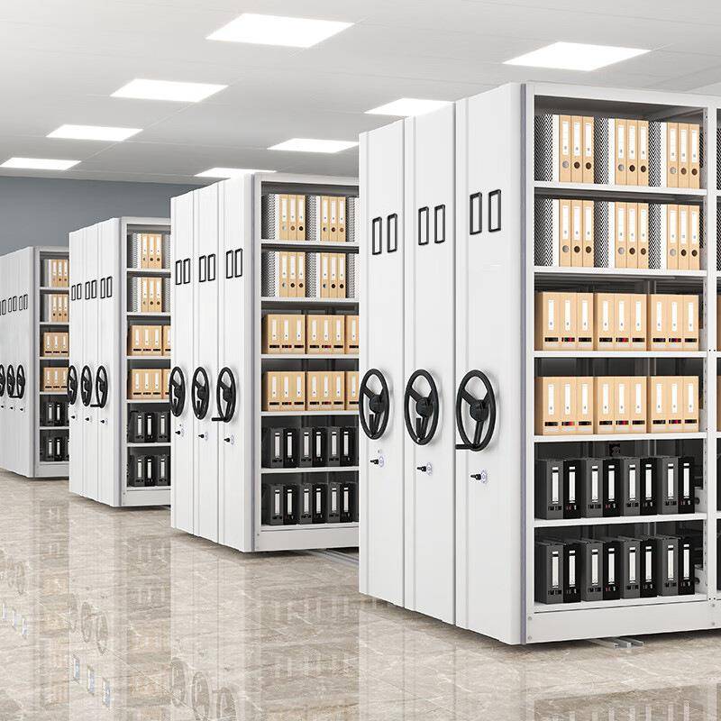 集密密集架架能电动档案室密集柜储可移动手摇智轨道式存架文件柜