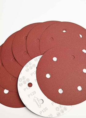 40目98孔植绒砂纸圆寸气IPF磨沙纸背绒自角盘磨粘机抛光片2000P砂