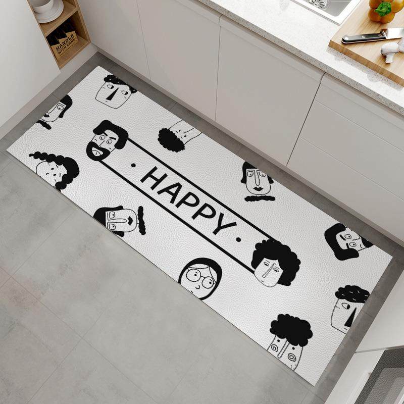 厨房地垫条防滑口防油pvc可擦免洗新款202耐脏TM638938门长可裁剪