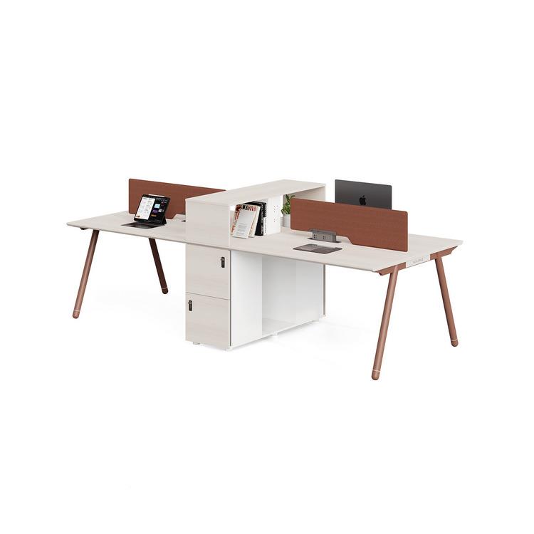 KuiShue电巨树四人位职员桌组合办桌脑KuiShue台员工屏风公工位卡