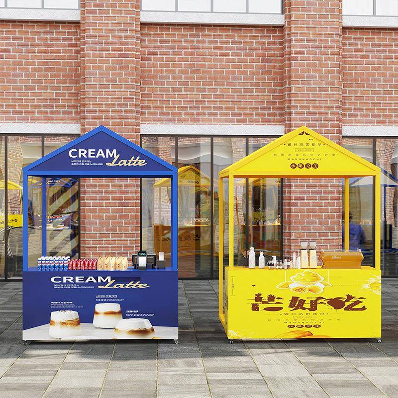 集市摆摊货架户夜180车市移动摊位展示外架铁艺花地市集小房子摊