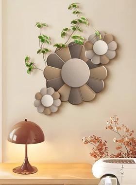 绿色花奶油风餐厅装饰画墙面挂创意挂件62611客厅小立体砂岩卉众