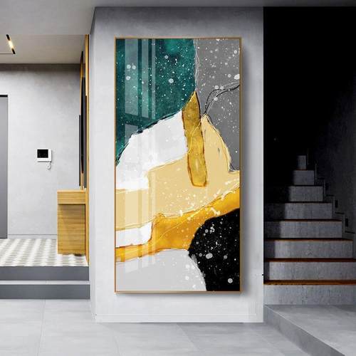 现代玄关过XG-A001道装饰简画抽象画走廊尽橙头轻奢挂画色约客厅