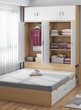 小户型组榻榻米床衣FEQ柜合储物衣踏柜多床功能床柜一体踏米床