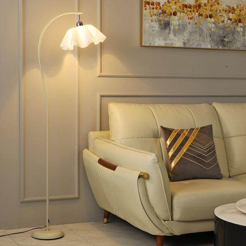 落地灯法式复古客706厅卧室床头立式台油百灯日式褶氛围奶灯工厂,家装灯饰光源,装饰落地灯,淘宝优惠券,粉丝福利购,淘宝优惠卷