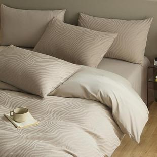 轻奢EX250826加纯棉磨毛厚床上被四件套100棉床品套宿舍床单人三