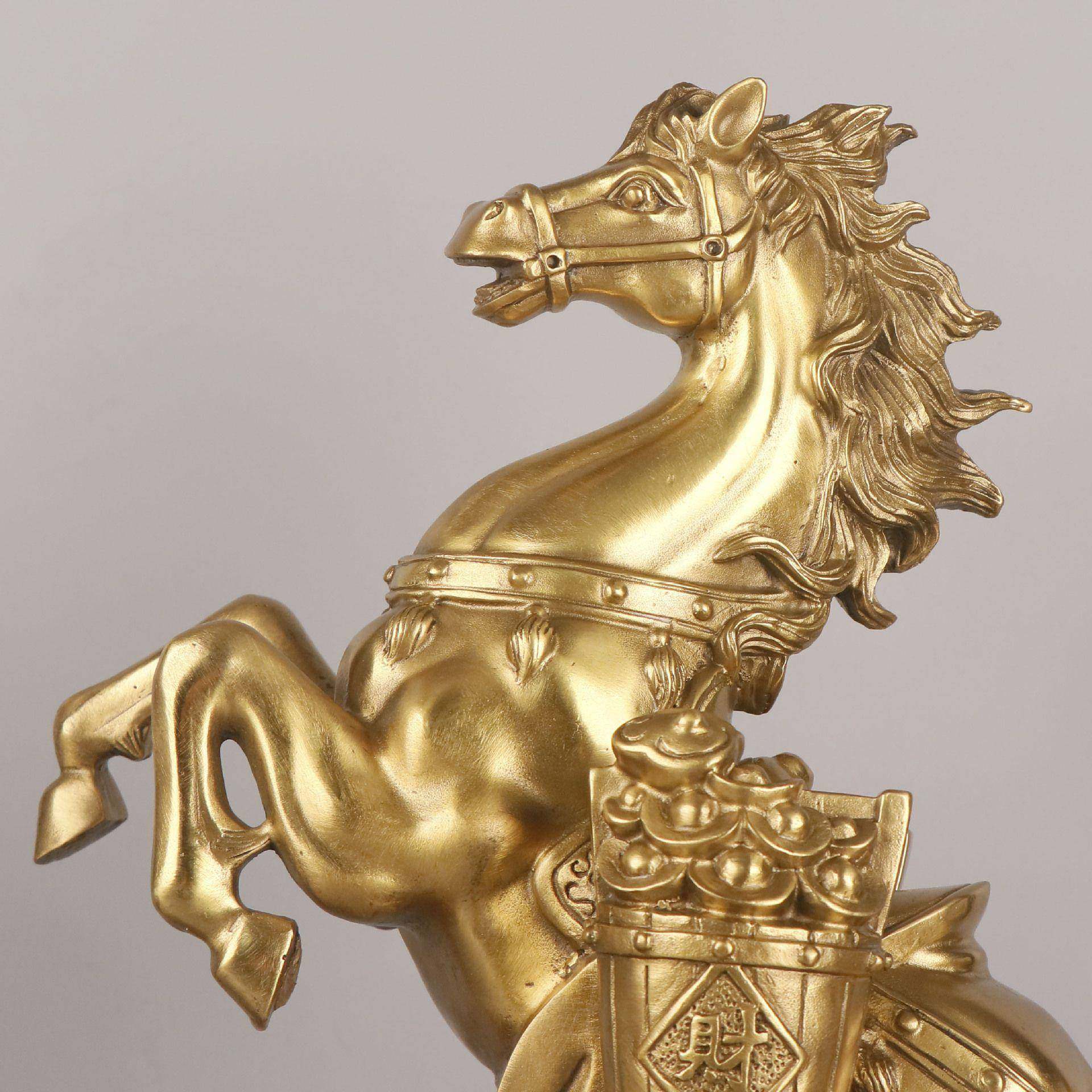 居工马艺品铜马摆字件家铜马铜马上来财福桶马一金马,家居饰品,装饰摆件,淘宝优惠券,粉丝福利购,淘宝优惠卷