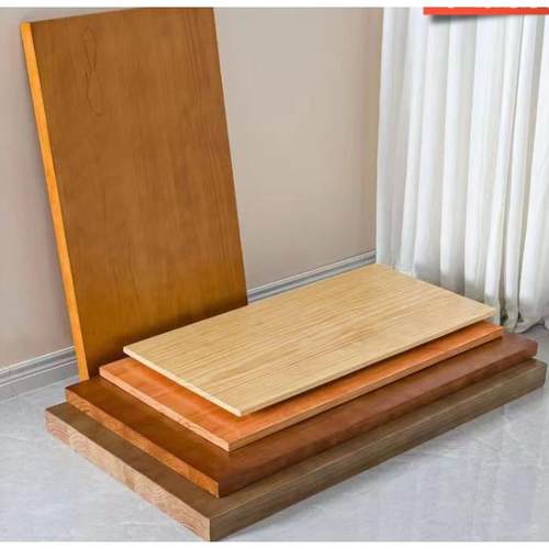 RFJ实原木木板整木松木榆木台面张板吧台板白X蜡木餐桌书桌办公桌