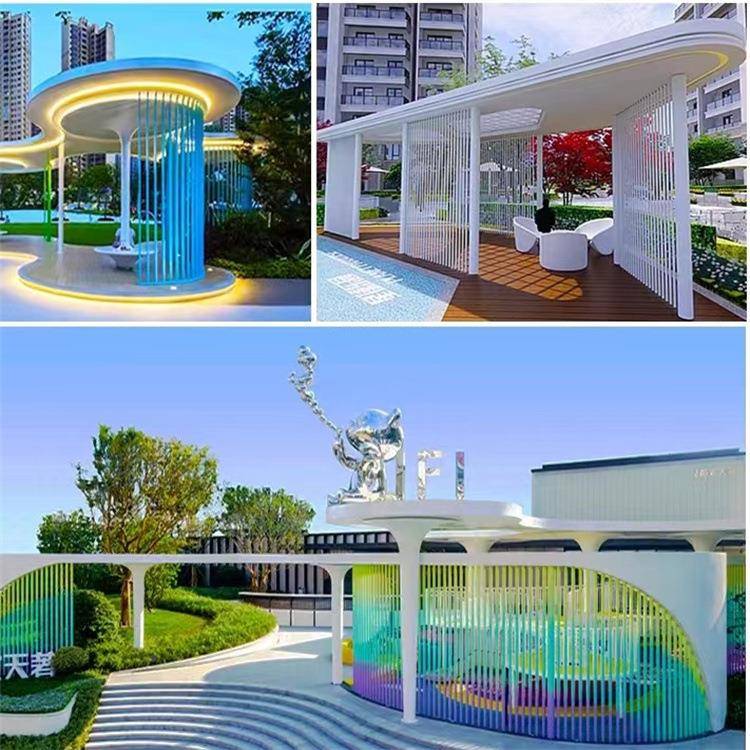 结构架大型户不锈钢雕塑艺术外廊廊钢架公园景区酒店11商场装饰摆