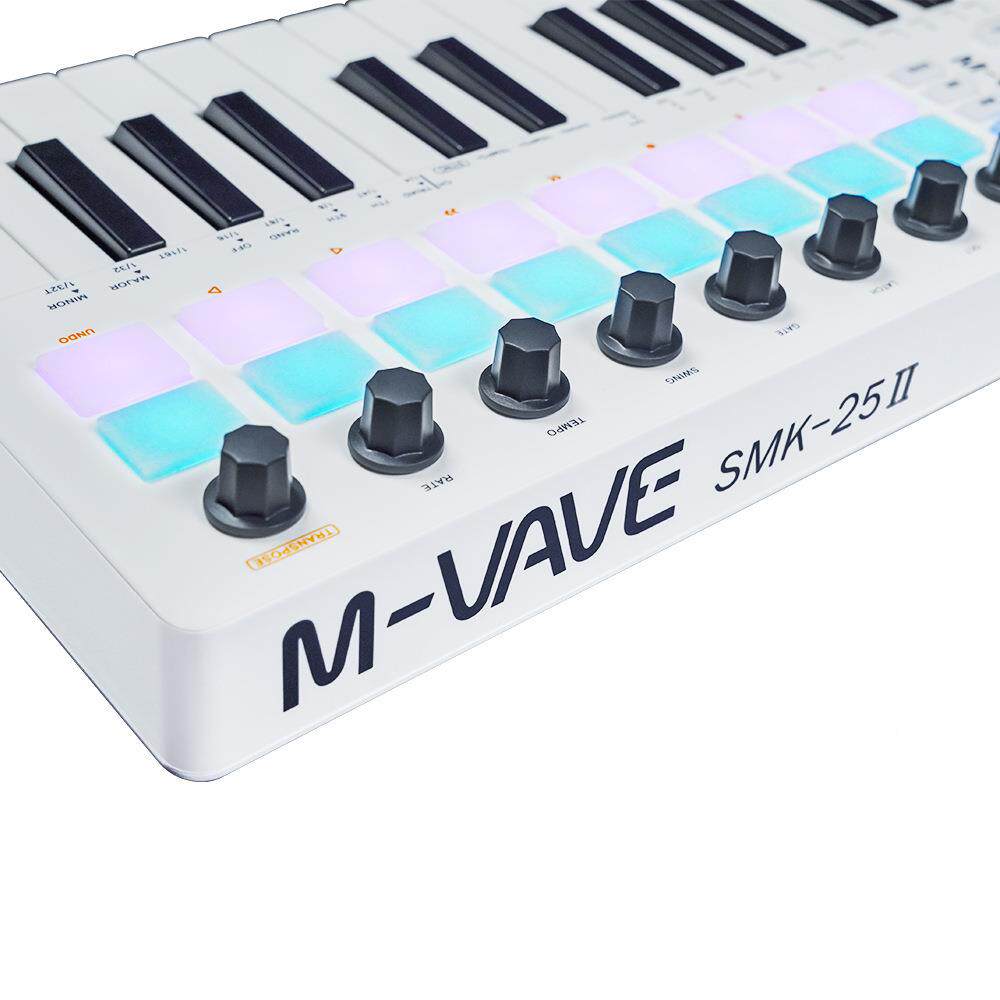 -KV盘AVESMSMK-25I-25MII二代MIDI键控制器便携编曲键盘RGB