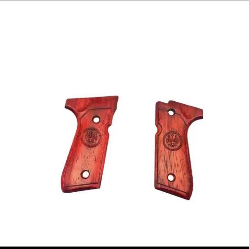 新款模立方电手M92F/M9专用实木雕刻握把片升级替换配件 玩具软弹