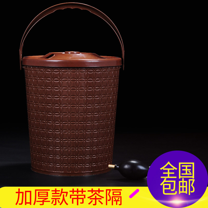 好茗天加厚塑料茶渣桶茶盘茶水桶茶道茶具零配茶艺垃圾桶过滤茶桶