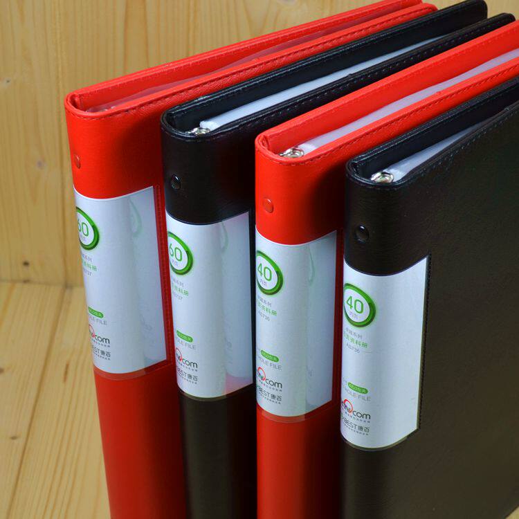 A4资料册透明A4文件夹 多层插页60页资料袋80页分类袋100页活页本