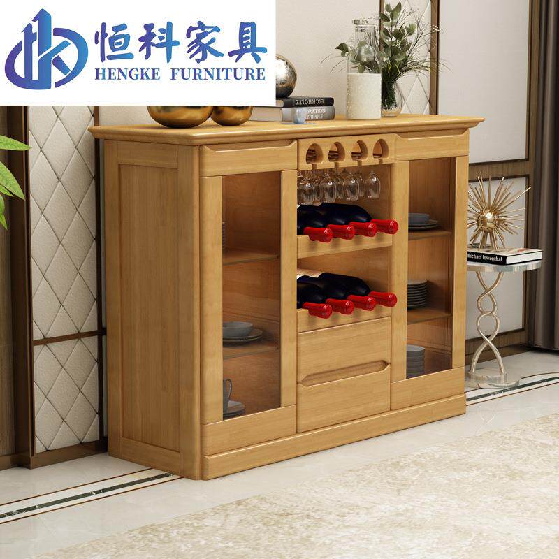 物现代HK009#简约茶中式酒实木餐厅水柜多功能餐柜边柜厨房柜子储