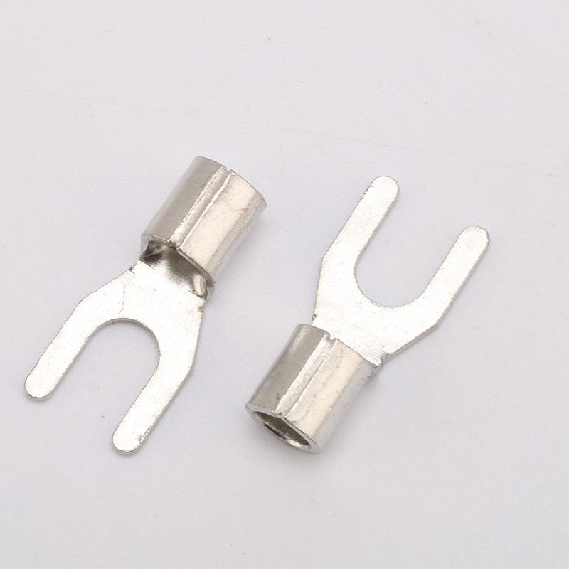 TU端型叉压形裸端头SNB8-6叉形裸端头铜T线鼻SNBU432型冷接线子