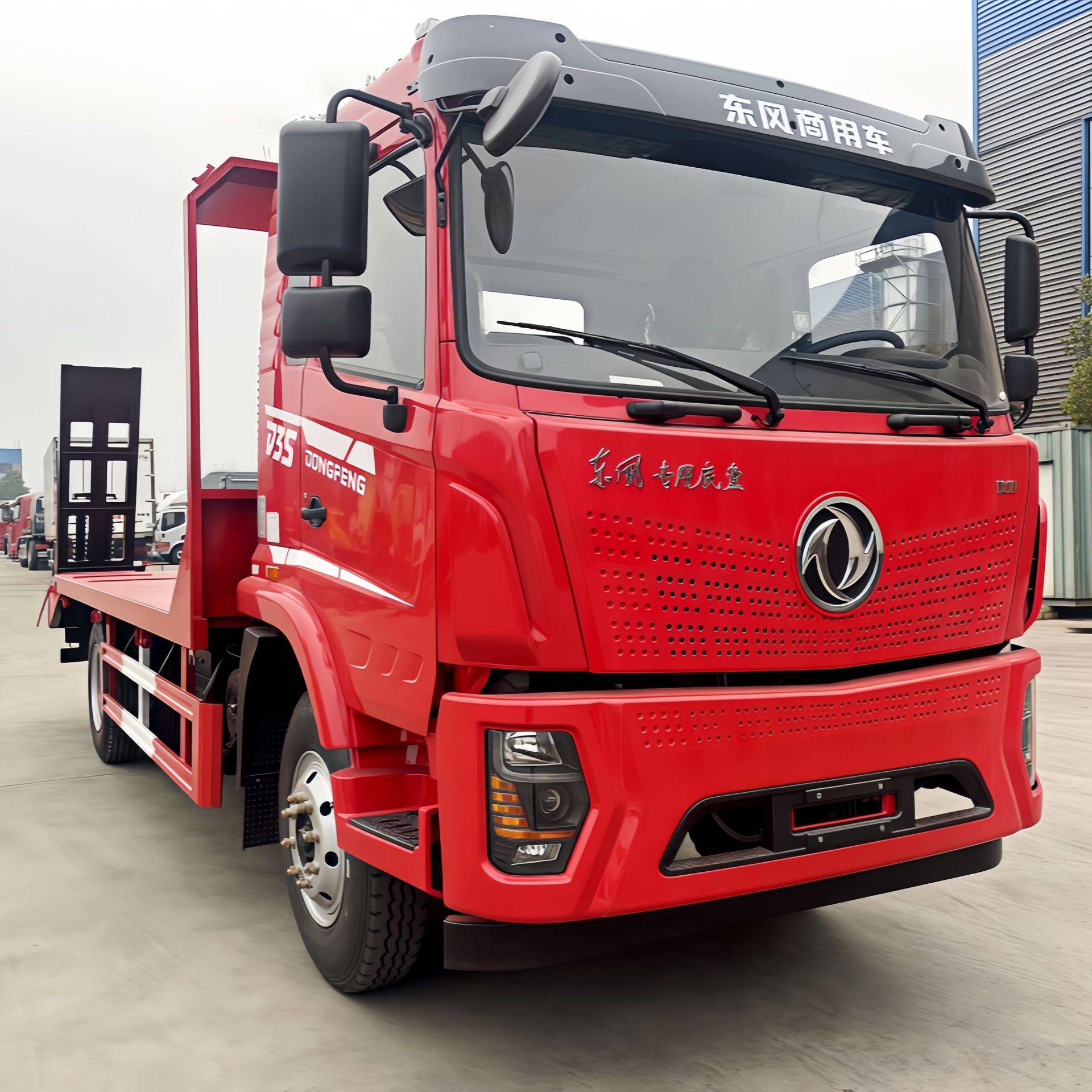 东风D3S国六单桥平板拖车