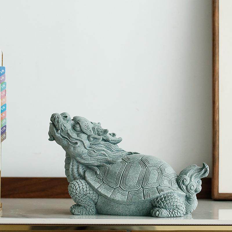 中式兽招财龙龟鱼缸造景装饰品创意青瑞砂石书桌面玄武石雕房YA69,家居饰品,装饰摆件,淘宝优惠券,粉丝福利购,淘宝优惠卷