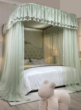 尘CB#新款带防U型轨道落三开门1.8mKK231.5m2m床家用轨地道蚊顶帐