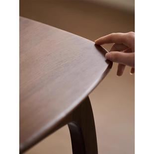 家用茶几黑胡桃色小角几木实沙发边几6客厅阳床台小户型可移动边