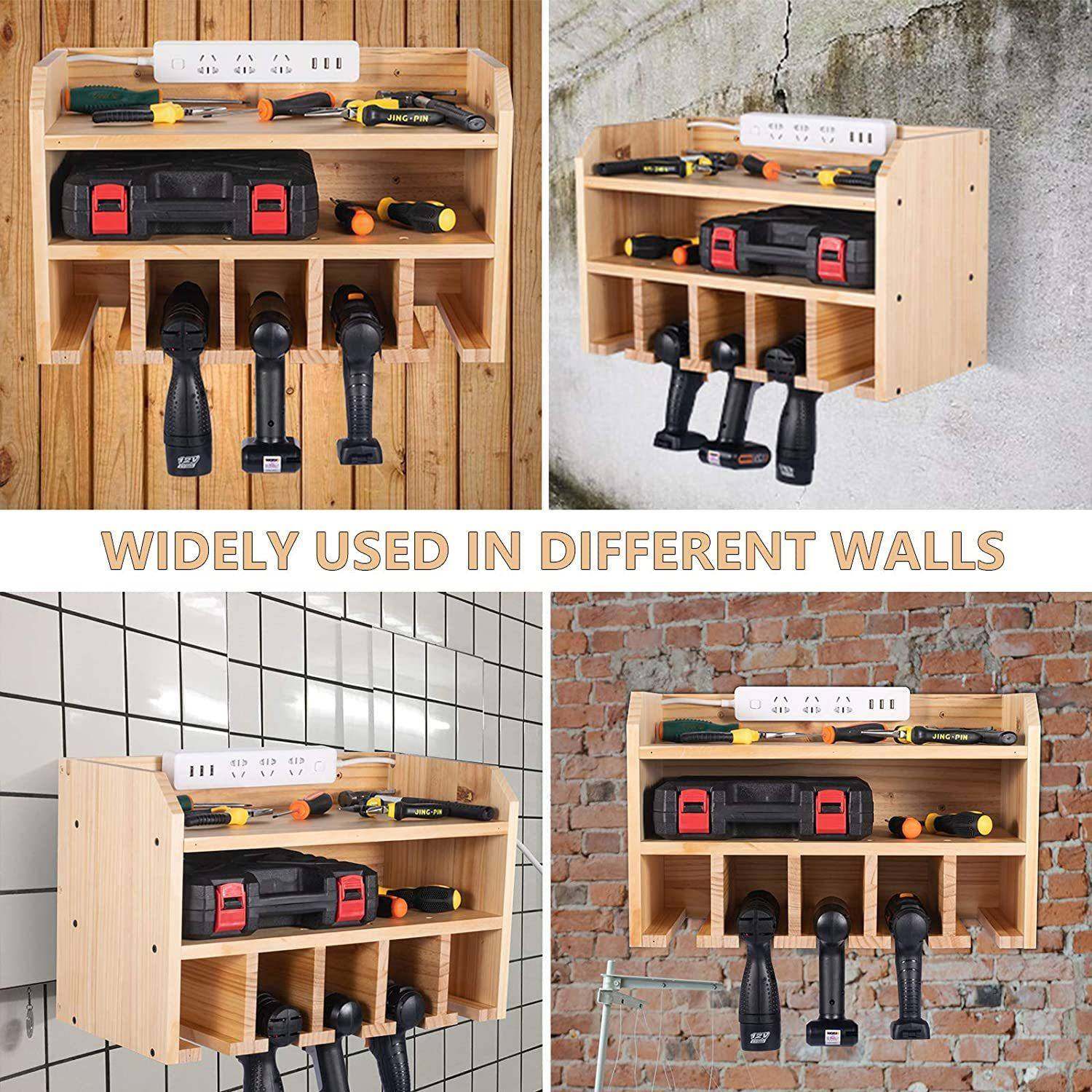 木物质方形电动工具收纳架理实木钻头储存架杂整架五金木质收纳工,收纳整理,书桌收纳置物架,淘宝优惠券,粉丝福利购,淘宝优惠卷