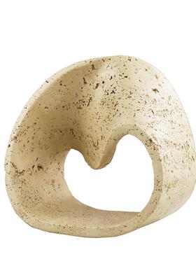 现简约新脂式几何形代状树仿洞石摆中件SEZ家居电视柜书桌镇纸装