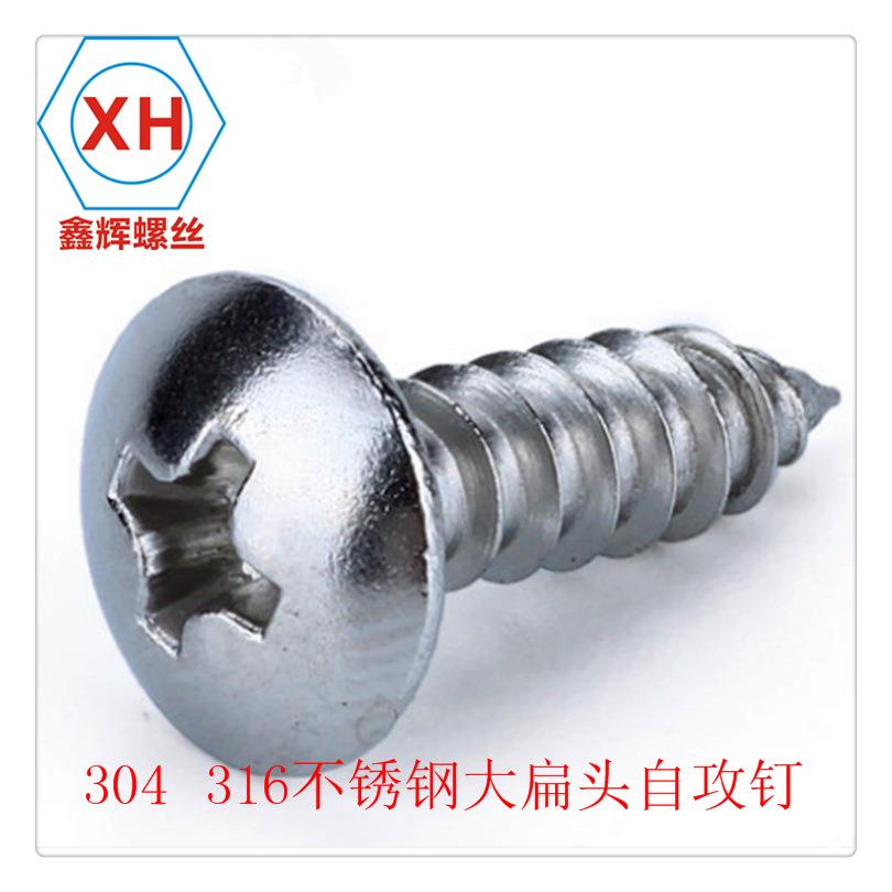 销30TA4十不锈钢攻螺丝大自扁头螺丝字蘑菇头螺丝钉促自攻钉M5.5