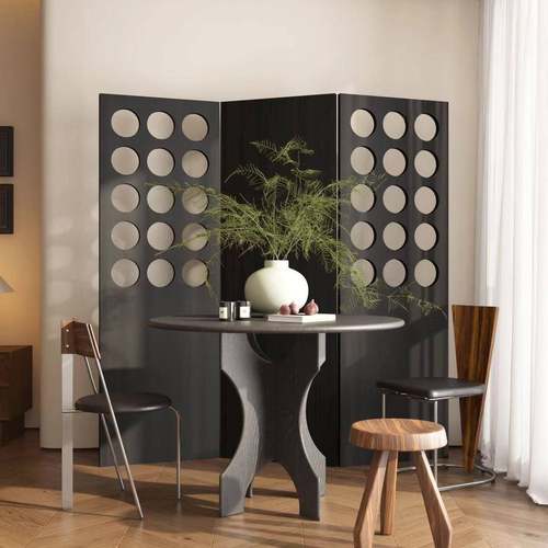 遮法式古屏风隔断客厅折叠简移动约现代玄关复挡中古艺术实木dcb0