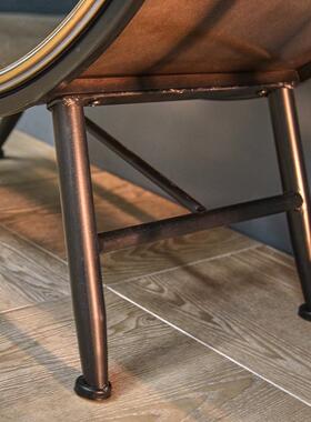 法式古业风复CZRS0011铁艺拱形餐工边柜玻璃门陈列柜形民宿异分层