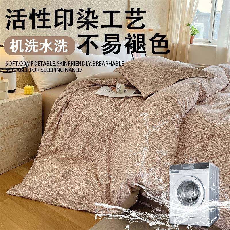 冬罩季A加厚毛被套EX241014单件150类x200x23磨0被全棉纯棉被单三