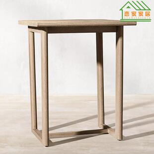 户柚木桌椅庭院室别墅YUQ花园椅防藤晒酒店外露台实木餐桌椅组外