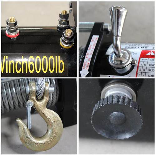 12V车载电绞盘动越野车牵引自救电动盘家用24电动卷扬V绞机751牵