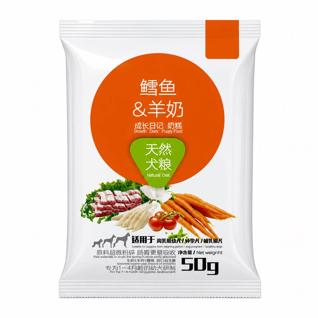 秀逗鳕鱼羊奶奶糕离乳过渡粮幼犬孕母犬通用幼犬软便专用