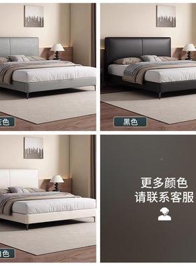 爆轻奢意式极主简高脚款床卧现简约LLP1.5米代双人床1米8储物小户