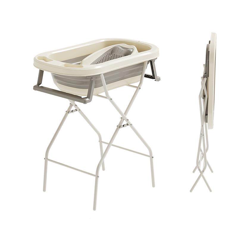 澡彩盒装洗盆支洗架浴盆套装婴儿澡台套装免弯RJ325腰加高架晾套