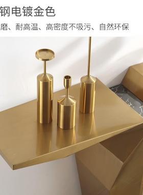 意关式轻奢条不锈钢玄桌子大48026理石玄关台简约现代入户新中靠