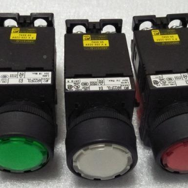 富凸头士AR22EO复L带灯按钮R22EOL-11M3Y自位LEAD294红黄蓝绿白橙