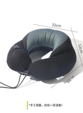 新LCG款按式充气u压型旅枕可拆洗行枕便携颈枕充气枕后高包裹全u