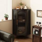 藤编柜转角柜客复古物三角柜家用厅拐角置物多层778矮柜收纳储柜