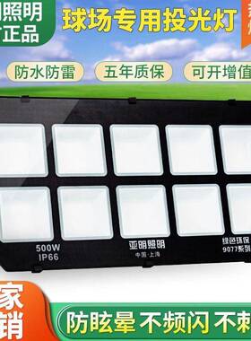 s%亚明防眩晕专le1d投光明灯室外强光防球场灯足水球场用照大功