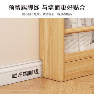 壁挂儿置物架实木童书柜上免墙打孔收纳柜ILG门后薄柜夹缝简易子