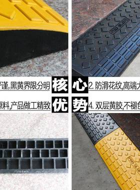 三台门长力橡车胶路坡阶三角沿木马路牙子汽TXP斜坡垫防滑耐磨