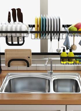 不HSR002锈钢水槽黑色沥水架2洗碗架池碗筷架架碟架厨房置物层收