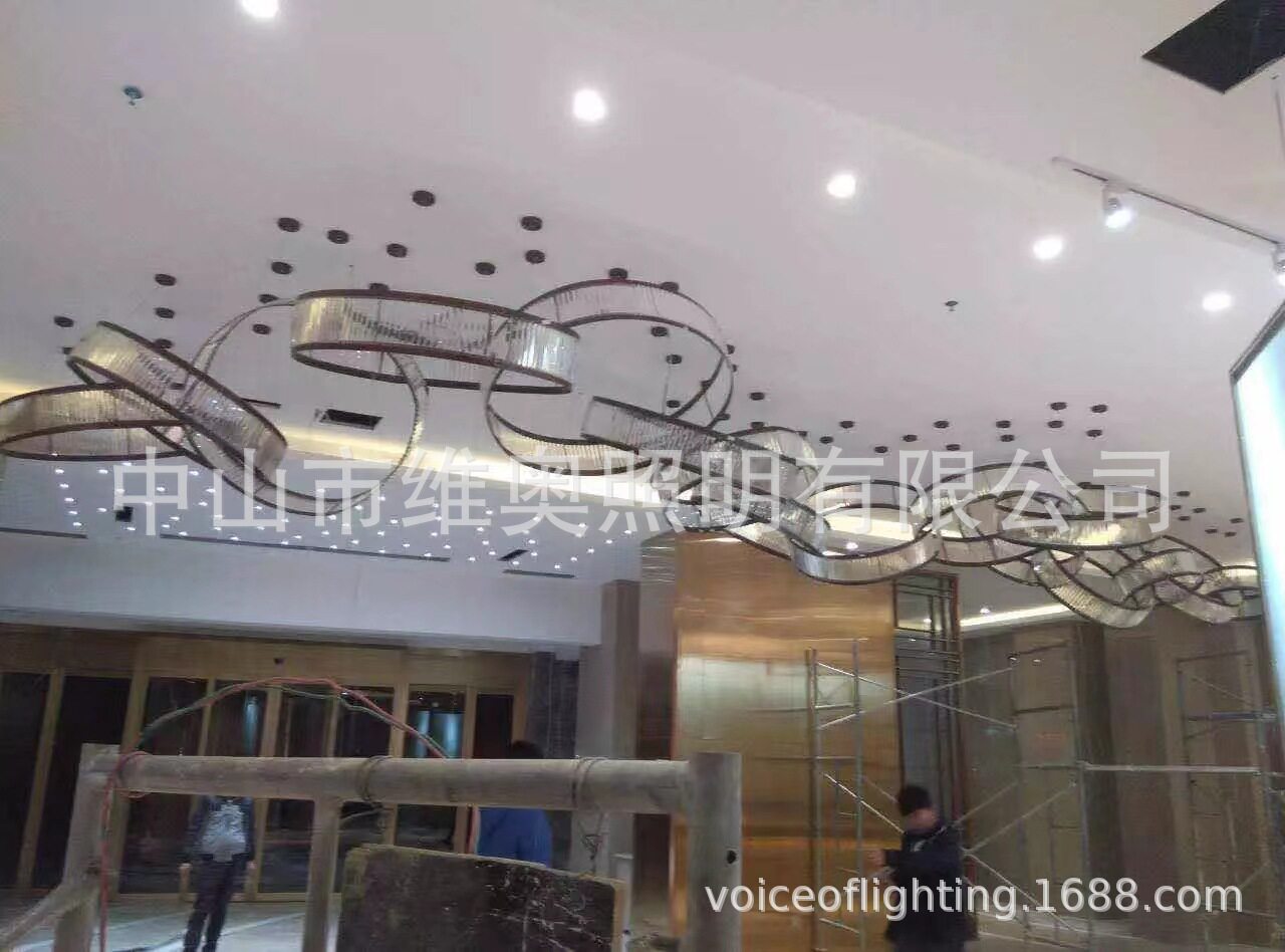 异形设计师造型款室内大型装潢大吊灯可来图来样欢迎到厂考察洽谈