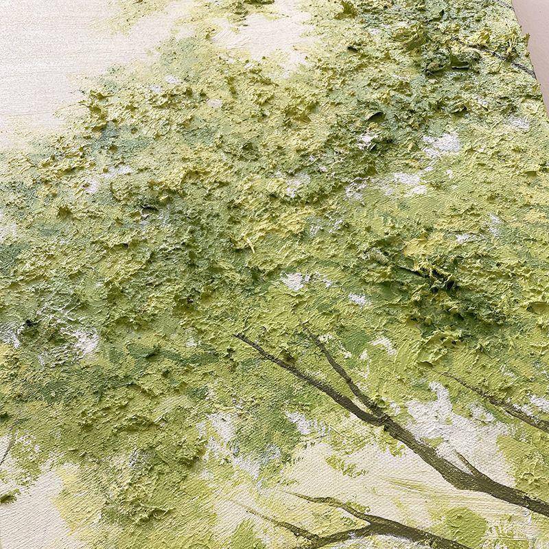 顺手油绘画《绿树成303荫1-丰2》走关廊过道装饰画玄入户挂画肌理
