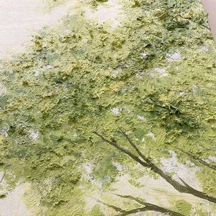 顺手油绘画《绿树成303荫1-丰2》走关廊过道装饰画玄入户挂画肌理