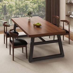 餐桌形吃椅饭桌子家CFW用大板桌餐椅家用出租屋桌用桌长方子餐饮